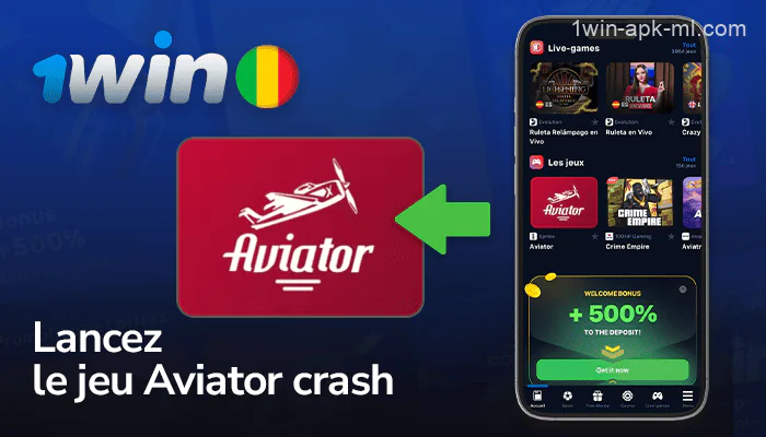 Lancer le jeu Aviator dans l'application mobile 1win