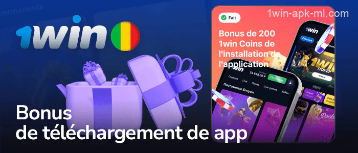 Bonus pour le téléchargement et l'installation de l'application mobile 1win