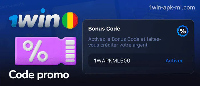 Code promo pour les joueurs de 1win Mali