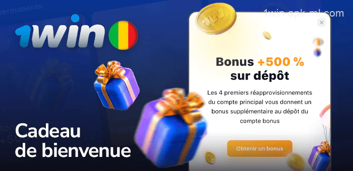 Cadeau sur l'inscription du joueur dans l'application 1win