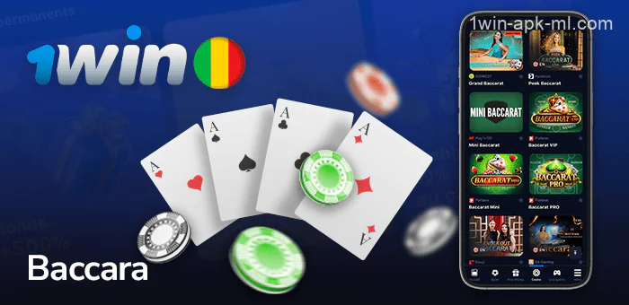 Jeux de baccarat sur l'application mobile 1win