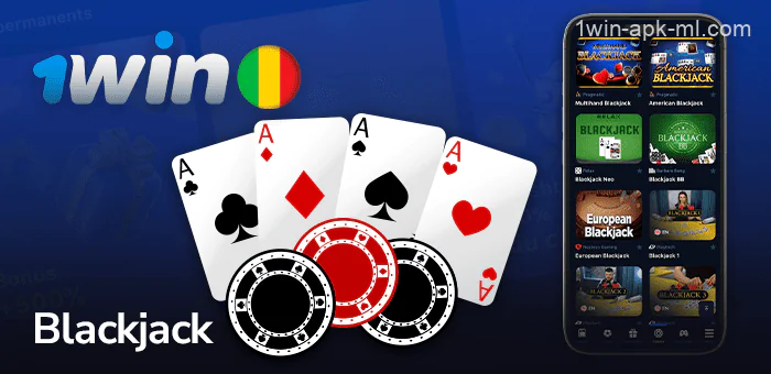 Jeux de blackjack sur l'application mobile 1win