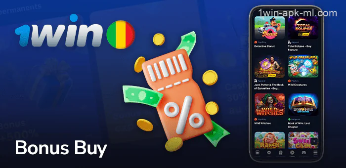 Jeux avec achat de bonus sur l'application mobile 1win