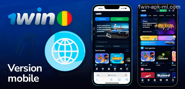 Version navigateur mobile du site 1win
