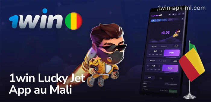 Jeu de crash Lucky Jet sur l'application mobile 1win Mali