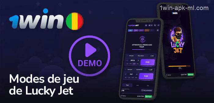 Modes de jeu de Lucky Jet sur l'application mobile 1win