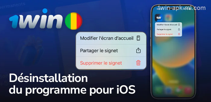 Instructions pour désinstaller l'application 1win des appareils iOS