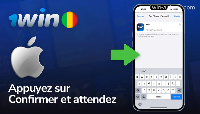 Attendre le téléchargement du fichier d'installation de 1win pour iOS