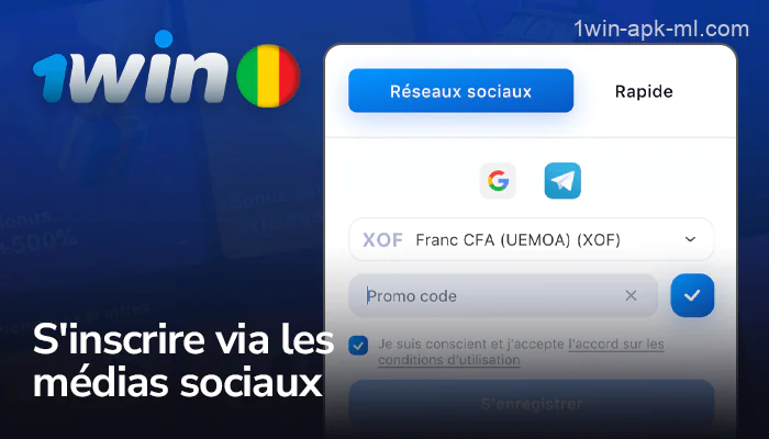 Inscription de nouveaux joueurs à l'application 1win via les médias sociaux