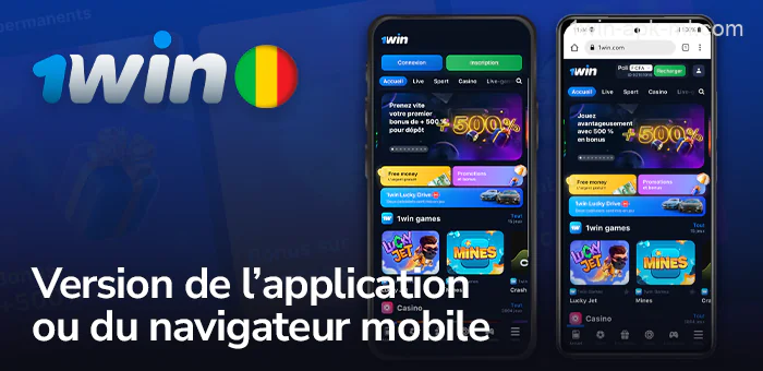 Différences entre l'application et la version navigateur du site 1win