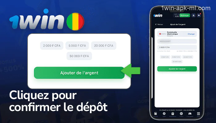 Confirmez la transaction sur le site 1win