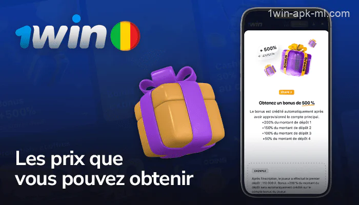 Prix possibles avec le code promo 1win au Mali