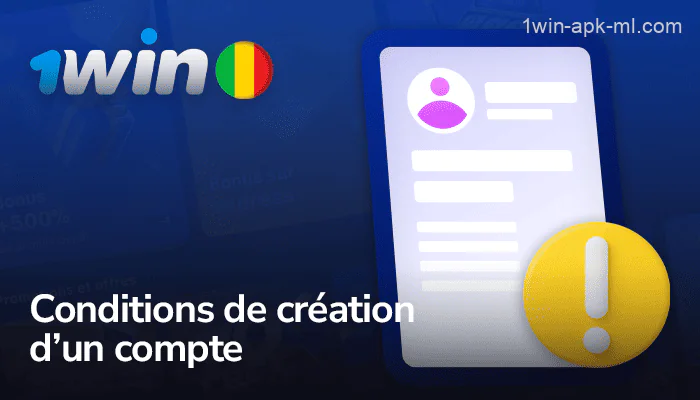 Termes et conditions pour les nouveaux joueurs créant un compte sur l'application 1win