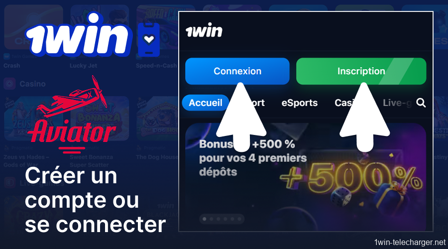 Créez un compte 1Win ou connectez-vous